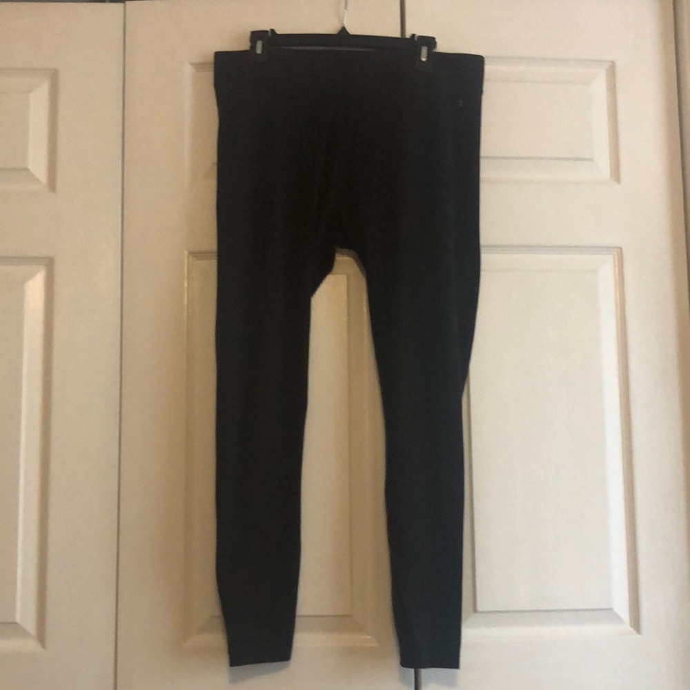 Black Danskin Leggings with about 2” top waist band in Size XL/TG/XG